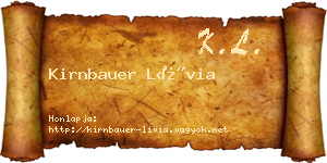 Kirnbauer Lívia névjegykártya