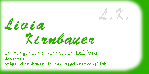 livia kirnbauer business card
